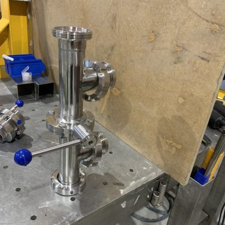 Válvula para bodega a medida en acero inxodabe